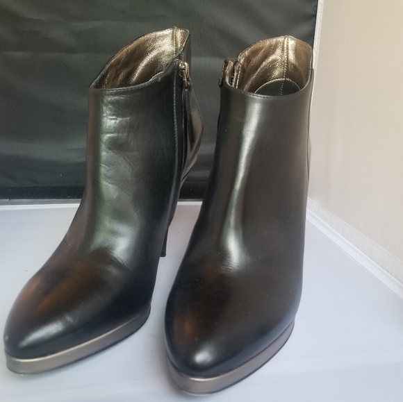 Boss black leather ankle boots - Picture 4 of 9